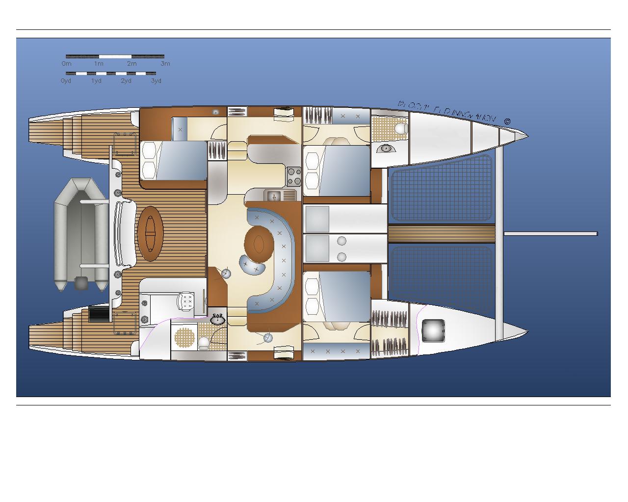 50' Cruising Catamaran (Crowther 591) - Multihull Sailboats - Designs 