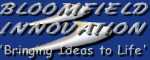 Bloomfield Innovation Logo - blue background
